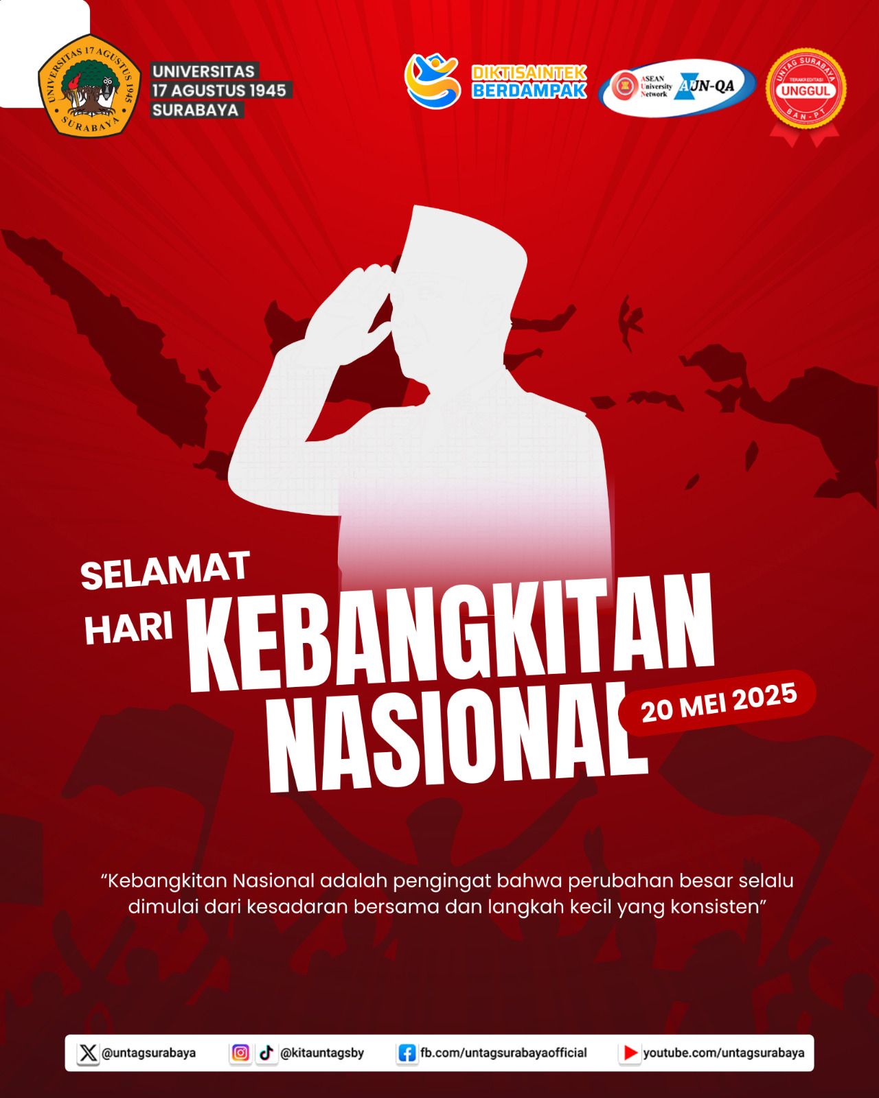UNTAG Surabaya Peringati Hari Kebangkitan Nasional 20 Mei 2025: Serukan Semangat Perubahan dan Persatuan