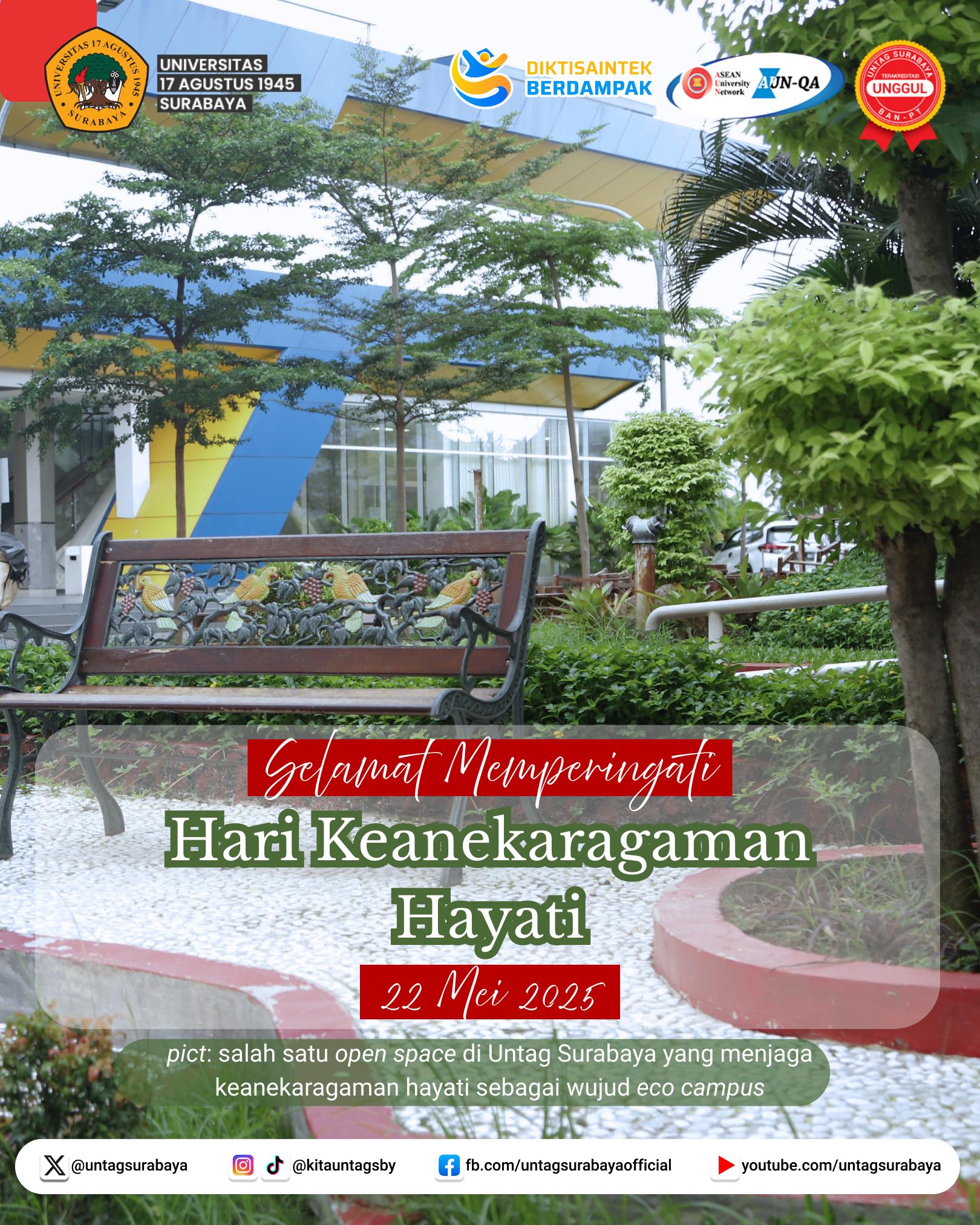 UNTAG Surabaya Peringati Hari Keanekaragaman Hayati 2025 dengan Komitmen sebagai Eco Campus