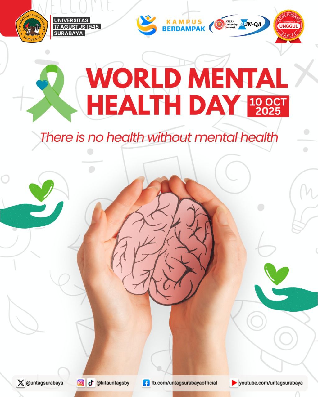 UNTAG Surabaya Ajak Sivitas Akademika Peringati World Mental Health Day 2025