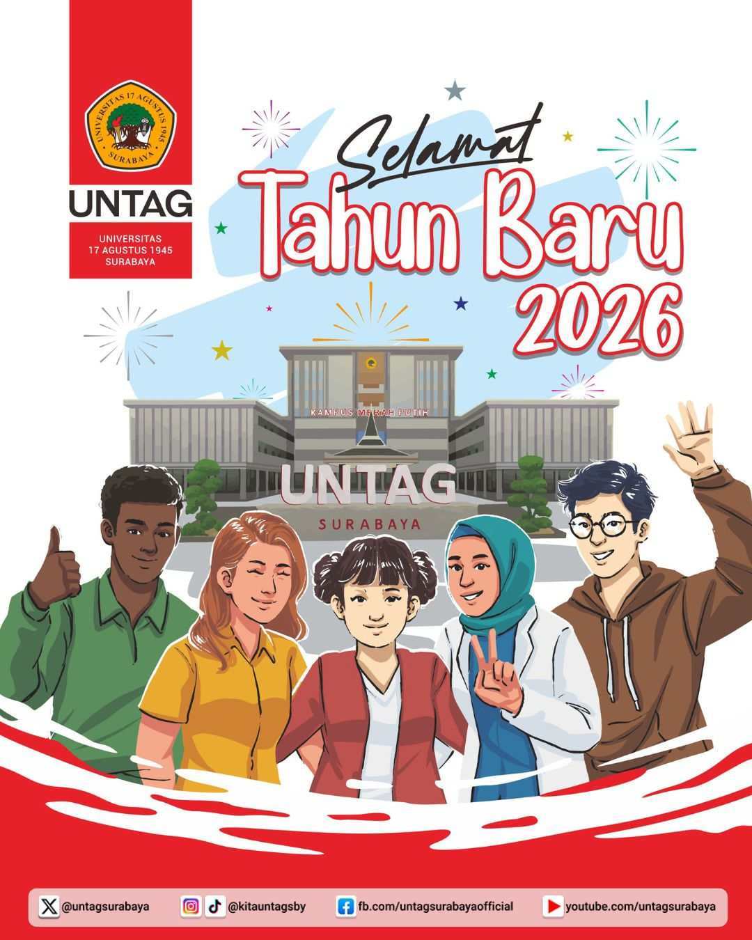 UNTAG Surabaya Sambut Tahun Baru 2026 dengan Semangat Kebersamaan dan Optimisme