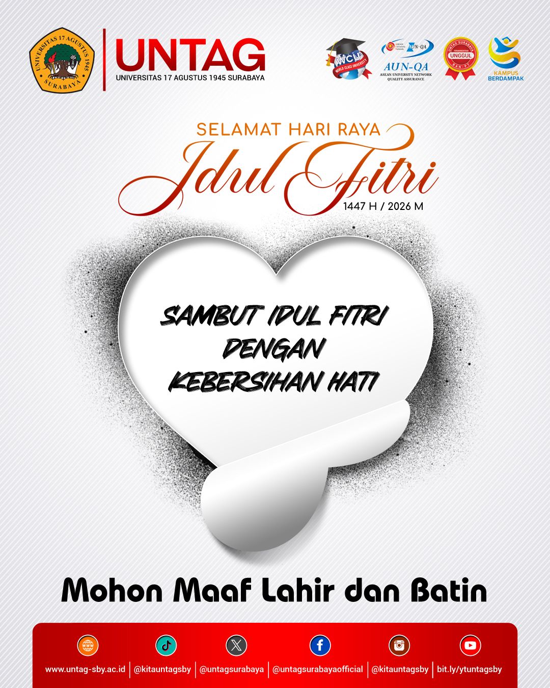 Untag Surabaya Sampaikan Ucapan Selamat Hari Raya Idul Fitri 1447 H