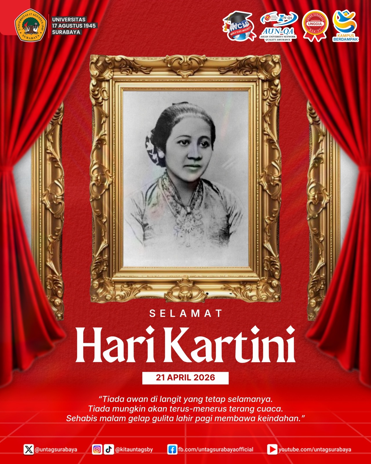 Untag Surabaya Peringati Hari Kartini 2026, Teguhkan Semangat Emansipasi dan Peran Perempuan