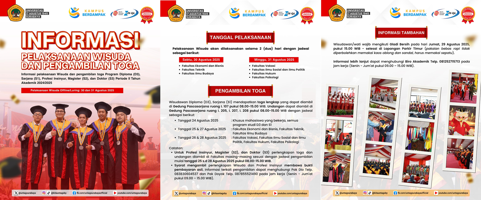 UNTAG Surabaya Siap Gelar Wisuda Periode II Tahun Akademik 2024/2025