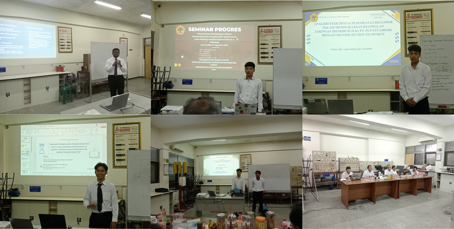 Sidang progres tugas akhir 06 April 2026 bidang keahlian power prodi teknik Elektro UNTAG Surabaya